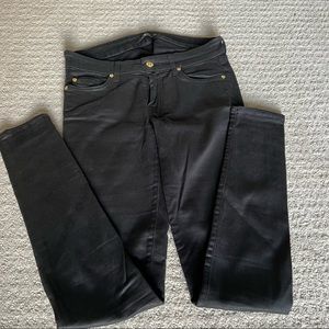 7 for all mankind black metallic jeans